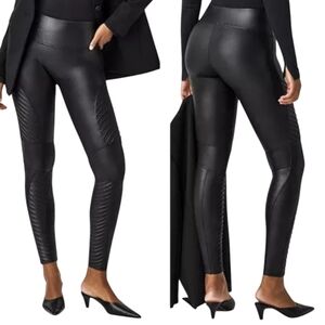 Spanx Moto Faux Leather Leggings